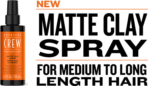 New American Crew Matte Clay Spray for medium to long length hair